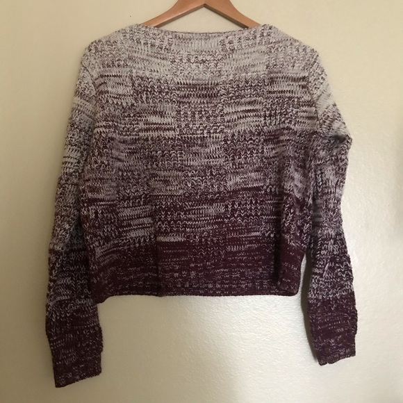 Purple Ombré Cropped Sweater - Picture 2 of 4